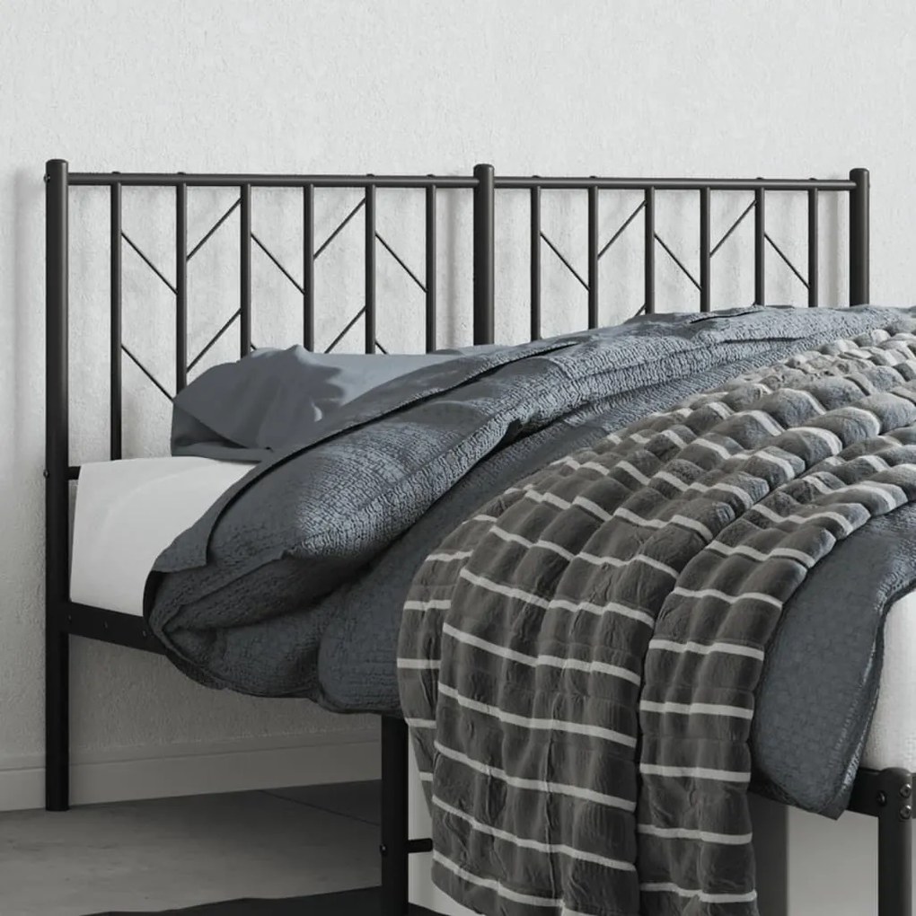 Testiera İn Metallo Nero 135 Cm /