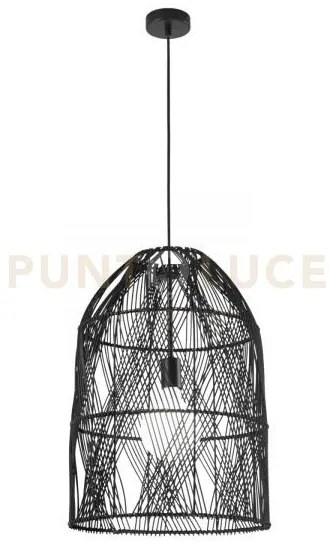 Lampadario a sospensione ancella legno 1 luce attacco e27 40x40x212...