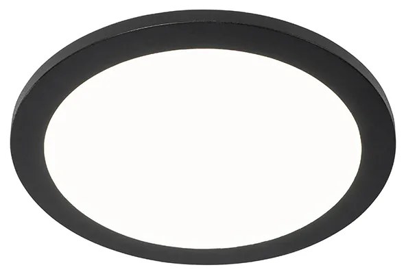 Plafoniera nera 30 cm con LED dimmerabile a 3 livelli IP44 - Steve