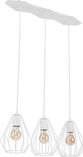 Lampadario LED sospeso su cavo BRYLANT 3xE27/60W/230V, bianco