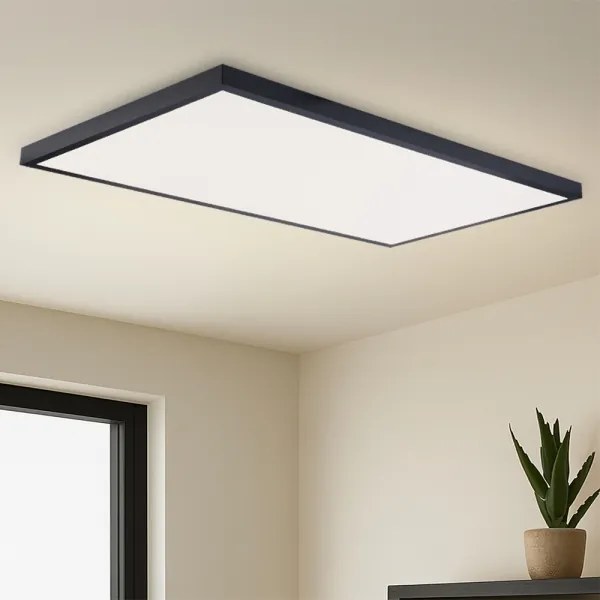 Brilagi-LED Plafoniera da bagno dimmerabile FRAME SMART LED/96W/230V IP44 nero + telecomando