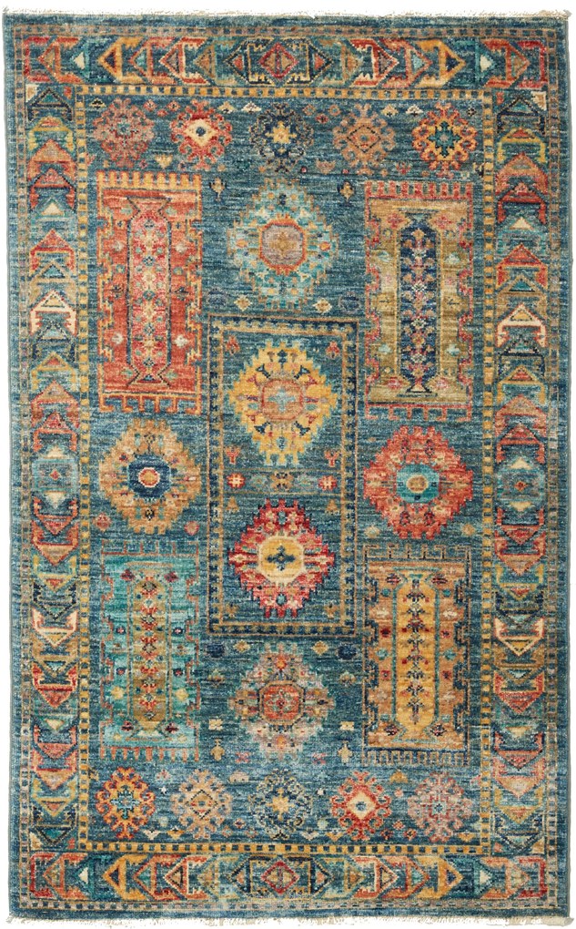 Samarkand Tappeto orientale 80 x 120 Blu (Pakistan) Annodato A Mano
