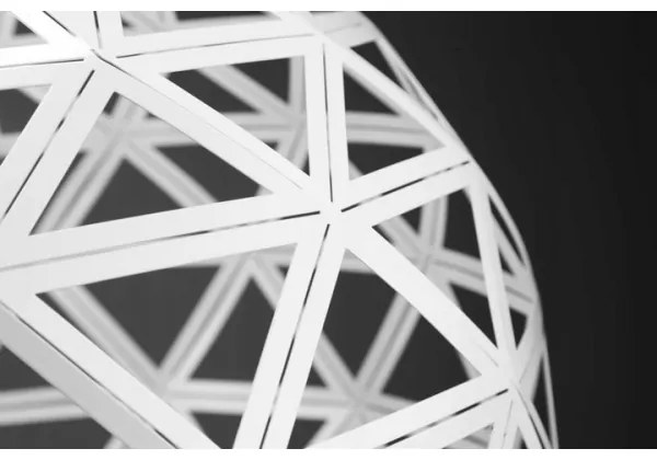 Lampadario a sospensione con filo FROZEN 1xE27/60W/230V diametro 50 cm bianco