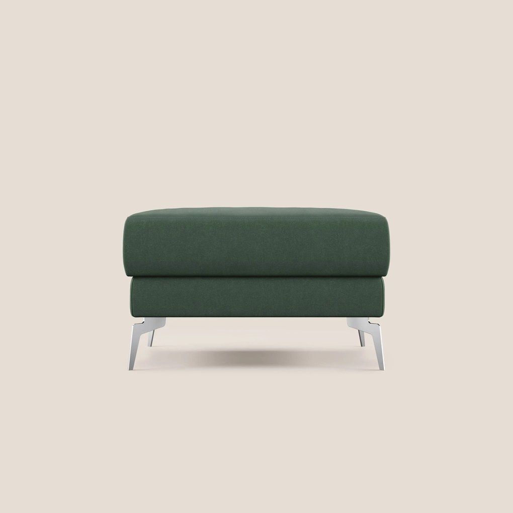 Star Pouf con piedini alti in microfibra impermeabile T11 verde