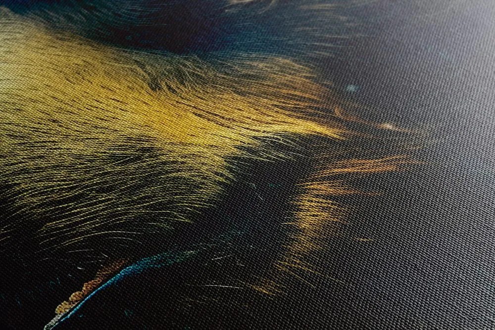 Stampa su tela – Orso blu-oro