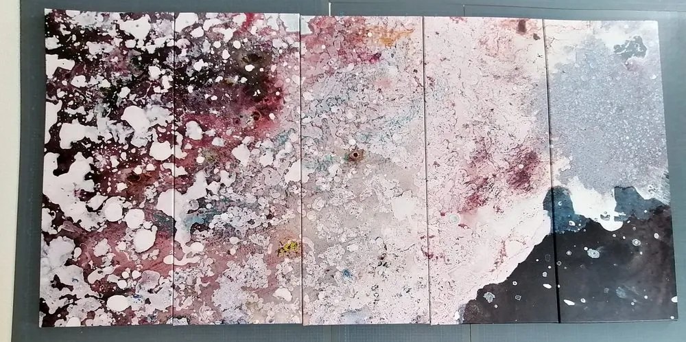 Quadri 5 pezzi – Astrazione in toni delicati