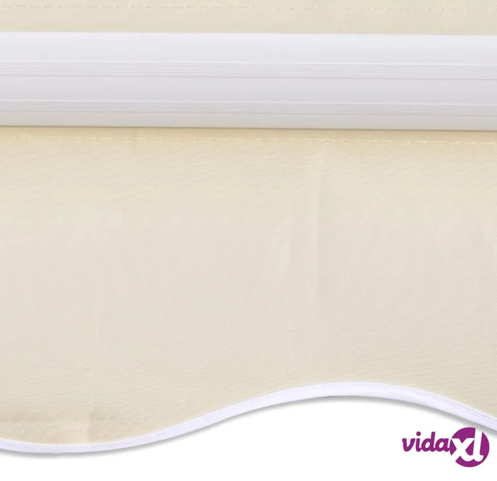 vidaXL Tendone Parasole in Tela Crema 350x250 cm