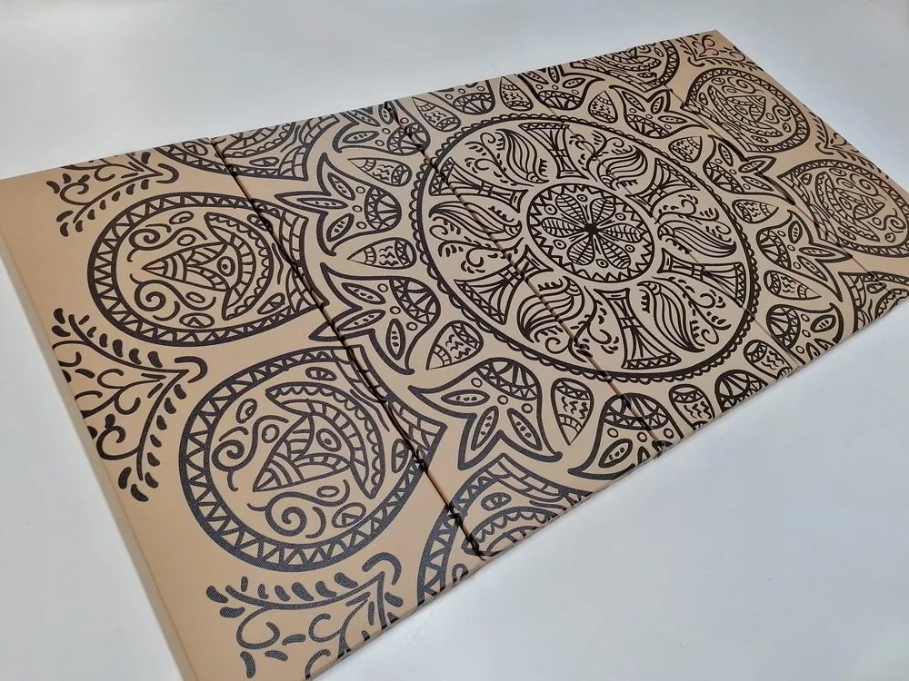 Quadri 5 pezzi – Mandala con motivo naturale astratto