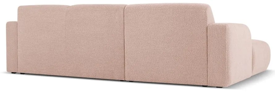Divano angolare rosa in tessuto bouclé (angolo sinistro) Molino - Micadoni Home