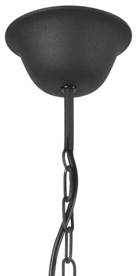 Lampadario a sospensione con catena LUCY 3xE14/60W/230V nero