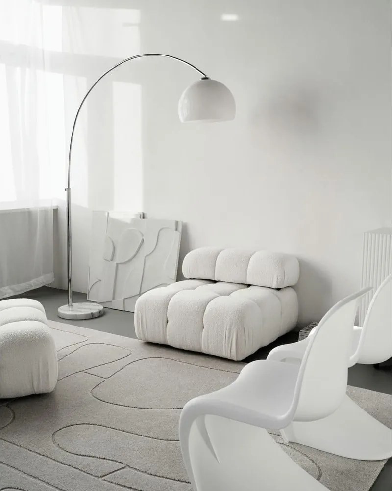 Tappeto in lana grigio chiaro 160x230 cm Morphic - Agnella