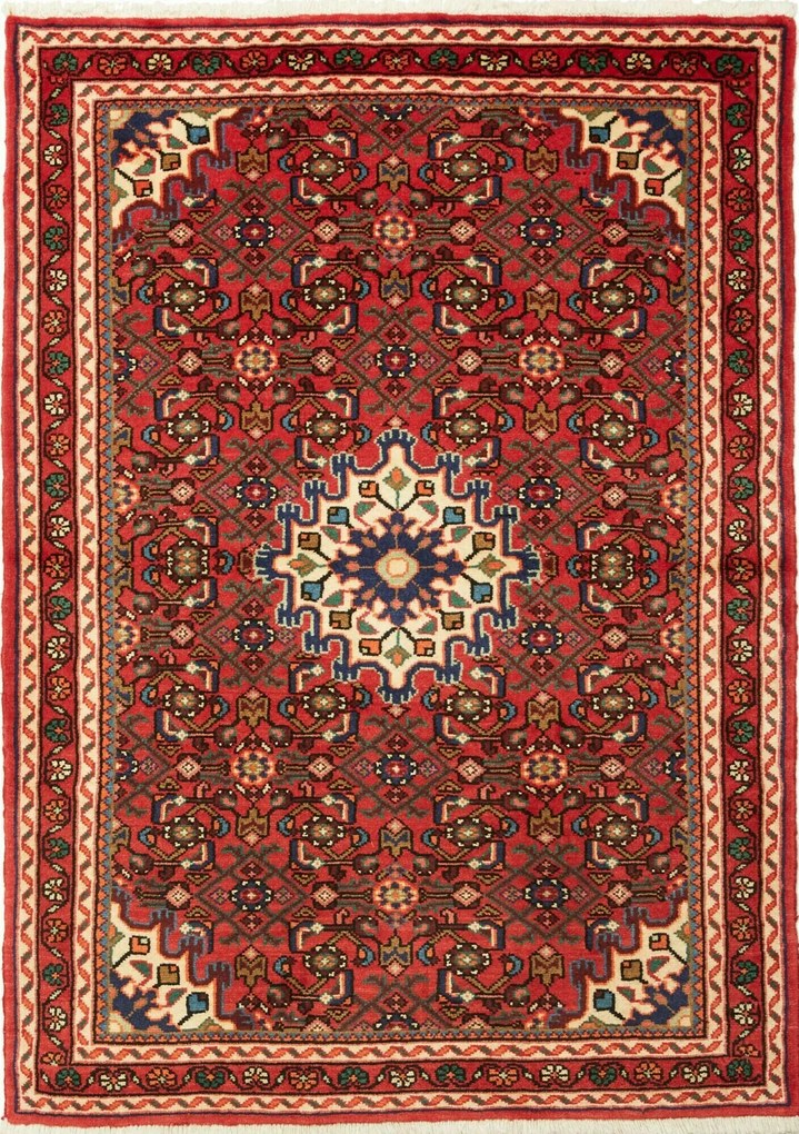 Hamedan Tappeto 110x150 (Iran) Annodato A Mano