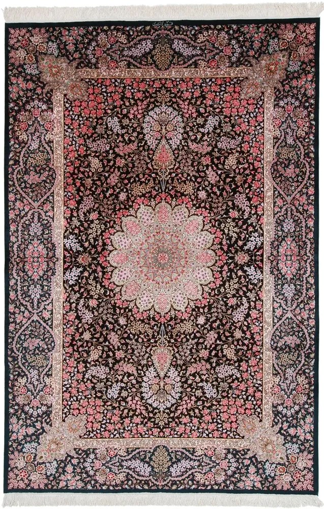 Ghom Tappeto persiano 240 x 160 Blu (Iran) Annodato A Mano