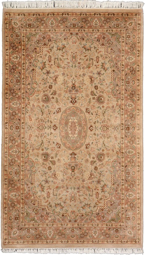Tabriz Tappeto 100x160 Beige (Pakistan) Annodato A Mano