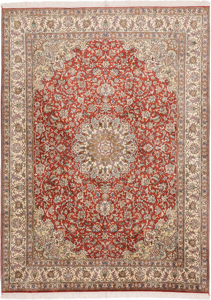 Cashmere Silk Tappeto orientale 220x160 (Indian) Annodato A Mano