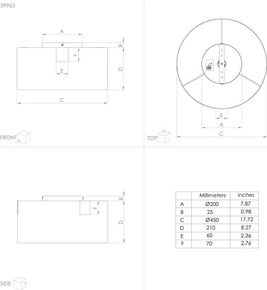Eglo 39963 - Plafoniera TORTOLA 1xE27/40W/230V nero/oro