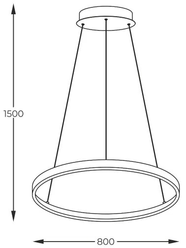 Zuma Line 2023201-BK80 - Lampadario LED a sospensione con cavo BRENO LED/36W/230V 3000/4000/6000K