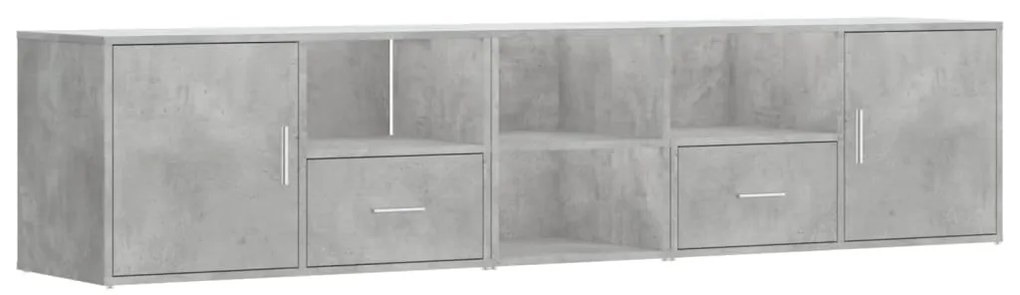 Mobile angolare grigio cemento 200x40x45 cm in truciolato