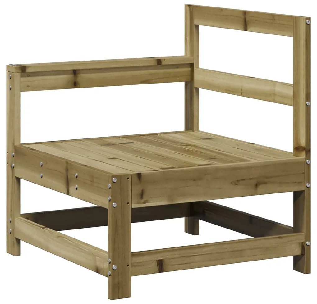 Set salotto da giardino 7 pz in legno impregnato di pino