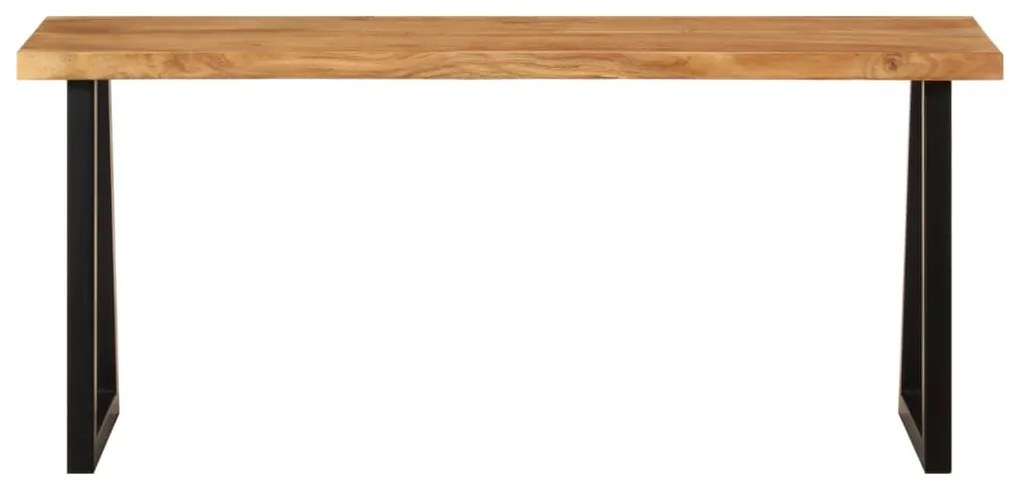 Panca con bordi vivi 105 cm in legno massello di acacia