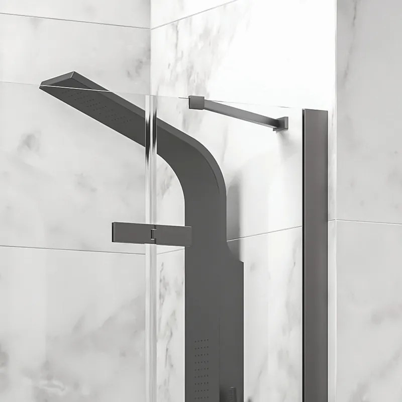 Box doccia 70x80 colore gun metal battente | KT1000GM - KAMALU