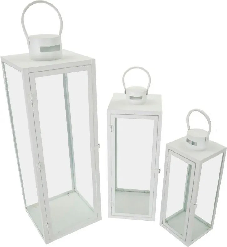 Lanterna in metallo 3 pz (altezza totale 66 cm) – Mauro Ferretti