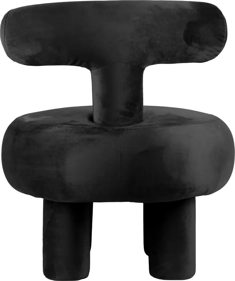 Poltrona in velluto nero Abrazo - Leitmotiv