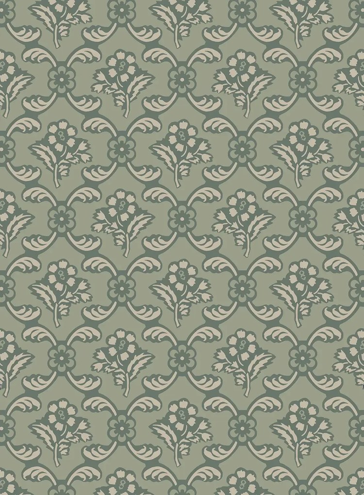 Farrow & Ball Tapete Barace - Green Smoke/ Lichen