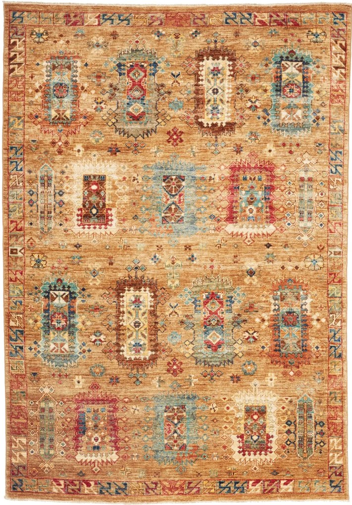 Samarkand Tappeto 210x150 Marrone (Pakistan) Annodato A Mano