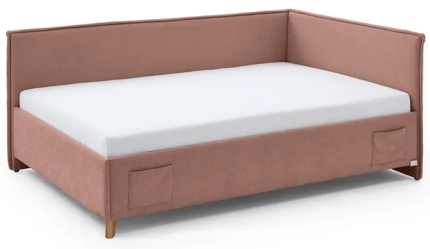 Letto da bambini con sponde rosa imbottito rete non inclusa 140x200 cm Fun – Meise Möbel