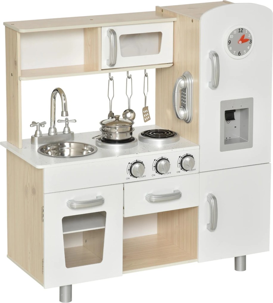 Cucina Giocattolo per Bambini 74x30x81 cm in Legno Bianca...