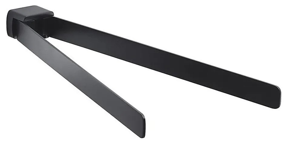 Gedy - Appendiabiti da parete girevole PIRENEI 36 cm nero opaco