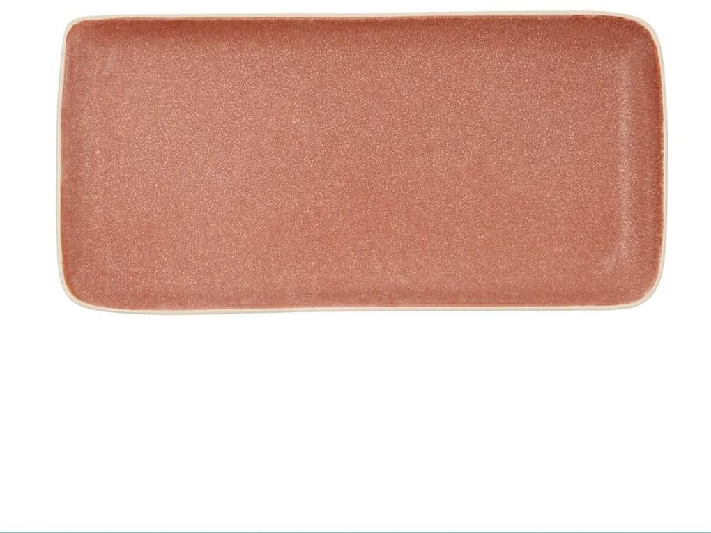 Vassoio per aperitivi Bidasoa Gio Rettangolare 28 x 14 cm Ceramica Marrone (4 Unità)