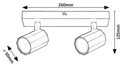 Rabalux 73024 - Faretto ROGELIO 2xGU10/5W/230V