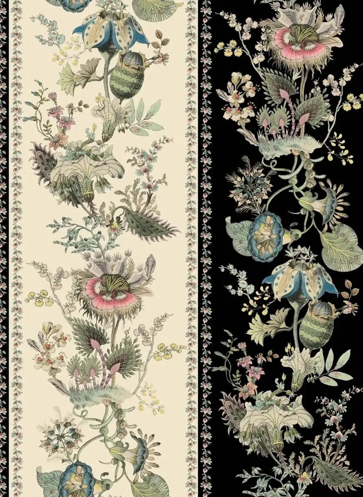 House of Hackney Carta da parati panoramica Flora Fantasia Stripes - Black