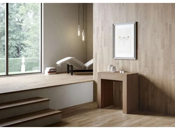 Consolle allungabile a 299 cm Allin Quercia Natura 78x47 cm con allunghe Interne