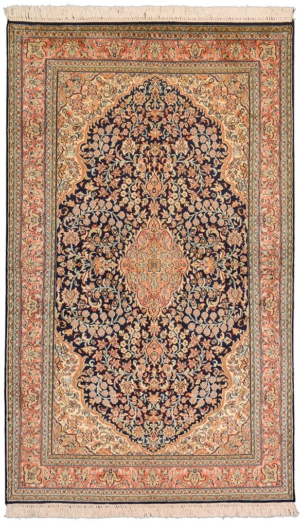 Cashmere Silk Tappeto orientale 90x160 Beige (Indian) Annodato A Mano