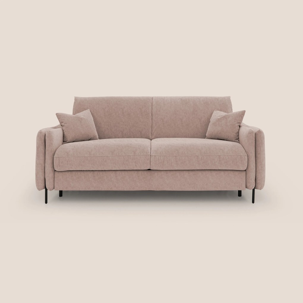 Gregory Divano letto con materasso h18 cm in microfibra effetto velluto impermeabile T09