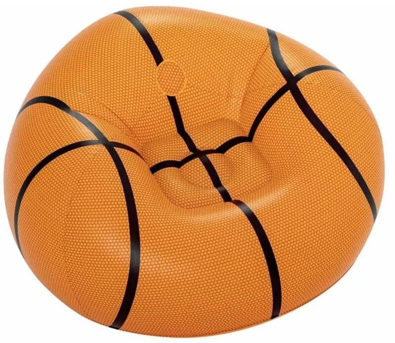 Bestway Poltrona Gonfiabile Gigante Basket 114x112x66 cm +6 Anni Interno e Giardino 75103