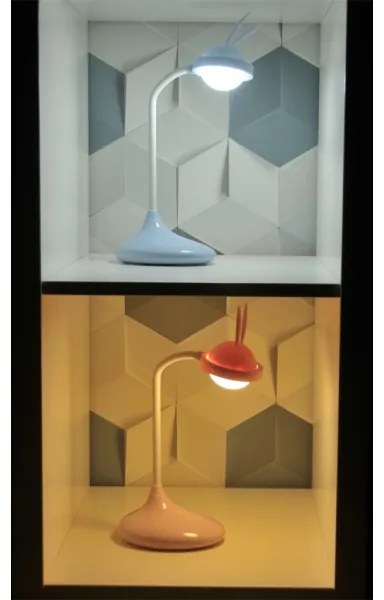 Lampada touch LED per bambini RABBIT LED/0,4W/5V 3000/6500K blu + USB