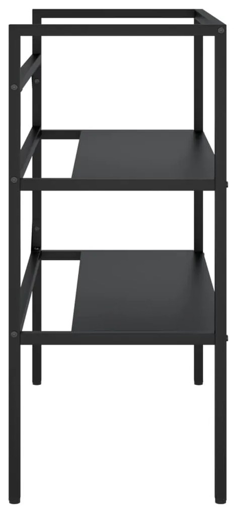 Struttura per lavabo da bagno nera 79x38x83 cm in ferro