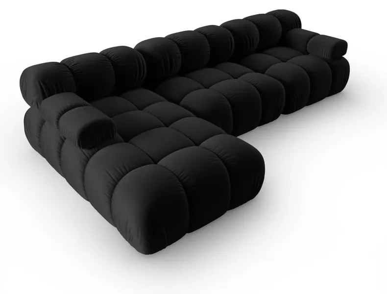 Divano in velluto nero 285 cm Bellis - Micadoni Home