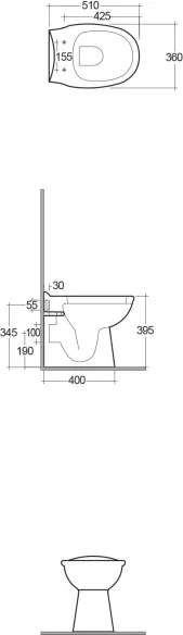 WC filo muro scarico a parete Karla RAK Ceramics KAWC00004