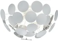 Plafoniera bianco e argento Discalgo Trio