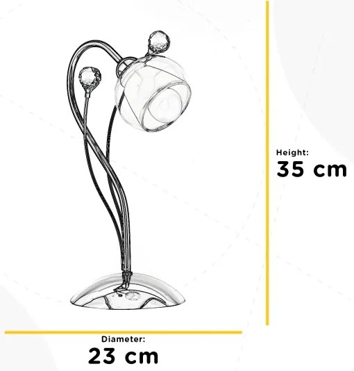 ONLI - Lampada da tavolo DIAMANTE 1xE14/6W/230V 35 cm