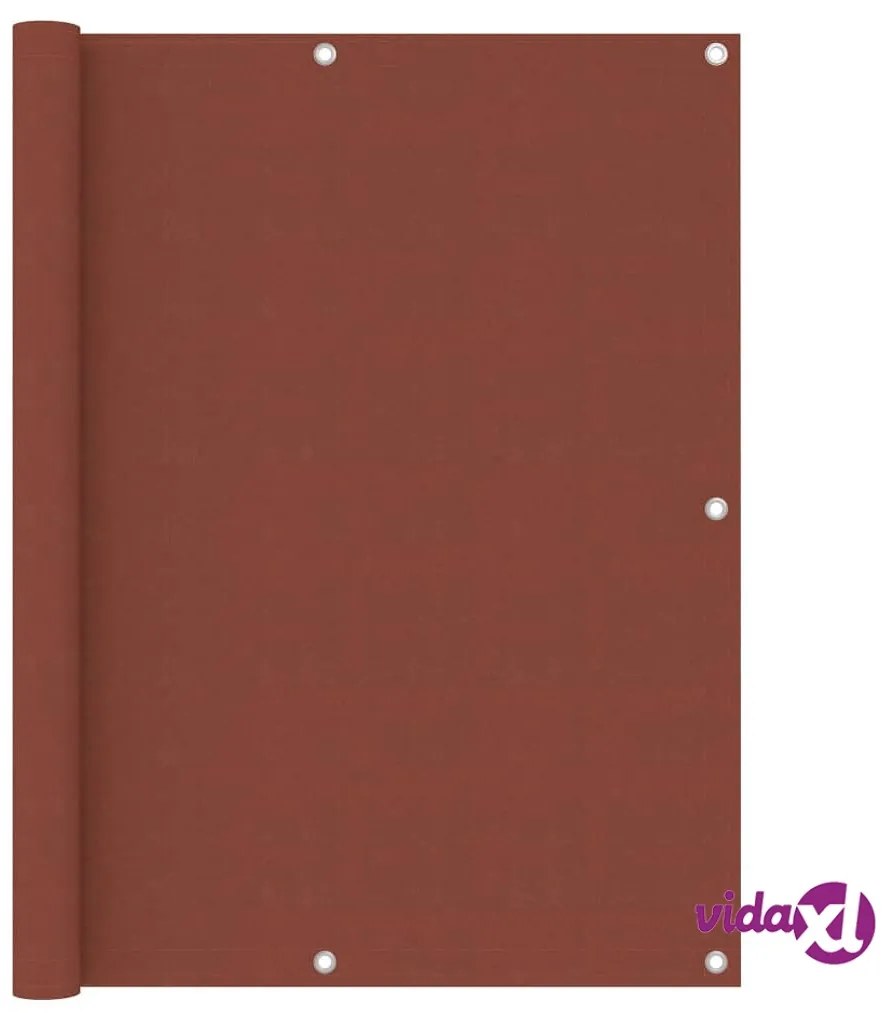 vidaXL Paravento da Balcone Terracotta 120x500 cm Tessuto Oxford
