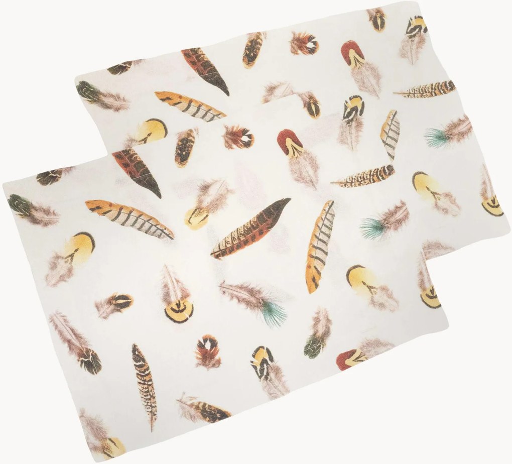 Set di 2 tovagliette americane in lino Feathers