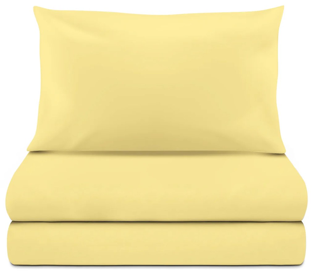 Completo letto singolo cotone giallo