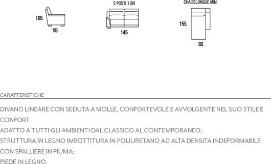 Divano Penisola 230x155 cm tessuto antimacchia - Sokol Blu