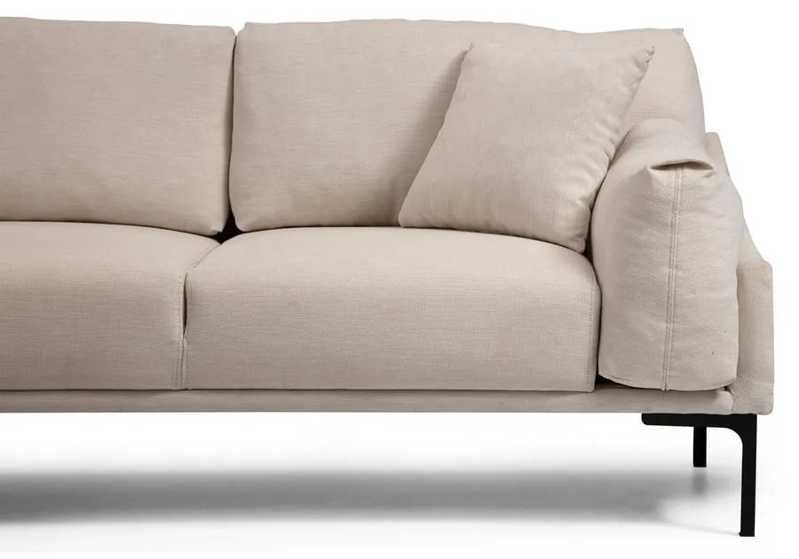 Divano angolare beige chiaro, angolo sinistro Leo - Artie